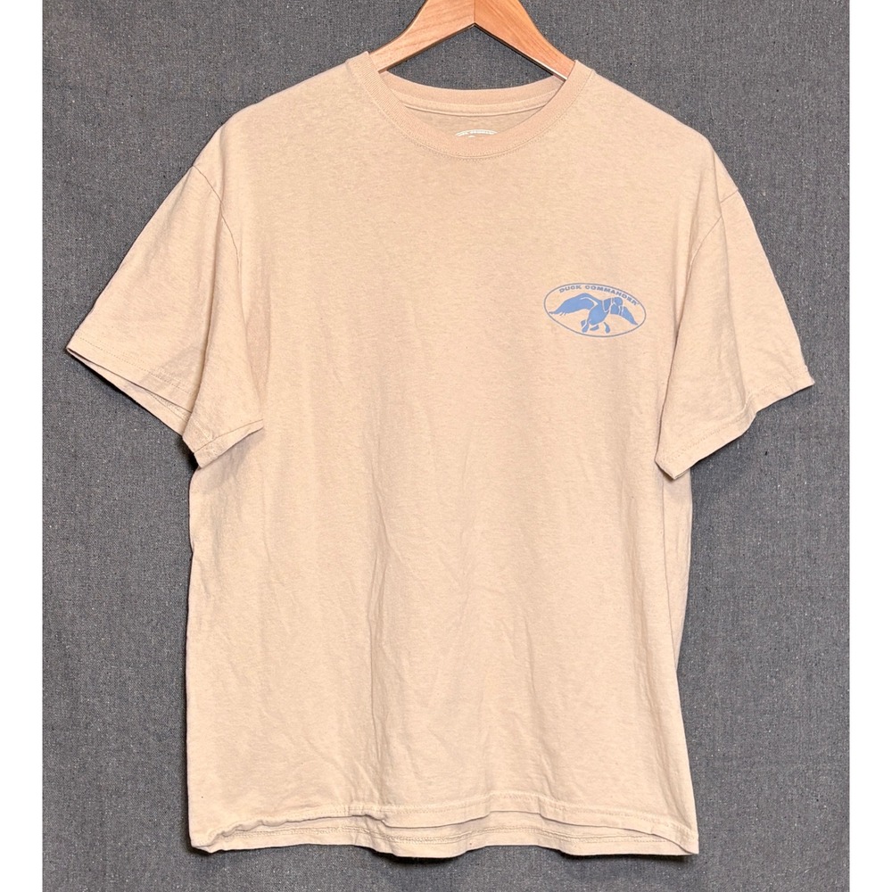 Duck Commander Si Robertson Duck Dynasty Tan Graphic T-Shirt Mens Large Cotton